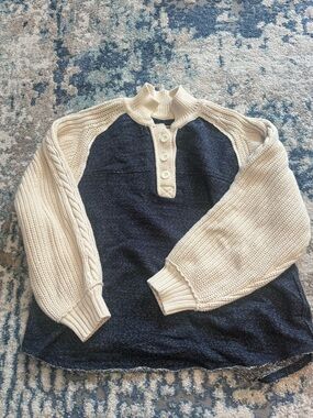 We The Free Marco Polo Sweater Cream and Navy